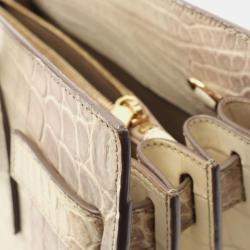 مملوكة مسبقًا حقيبة يد صغيرة سان لوران ساك دي جور جلد عاجي