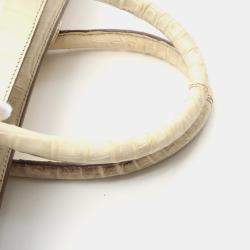 مملوكة مسبقًا حقيبة يد صغيرة سان لوران ساك دي جور جلد عاجي