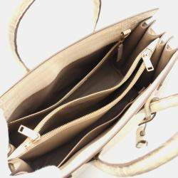 مملوكة مسبقًا حقيبة يد صغيرة سان لوران ساك دي جور جلد عاجي