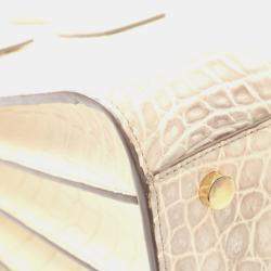 مملوكة مسبقًا حقيبة يد صغيرة سان لوران ساك دي جور جلد عاجي