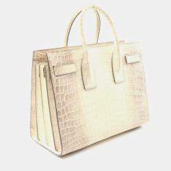 مملوكة مسبقًا حقيبة يد صغيرة سان لوران ساك دي جور جلد عاجي