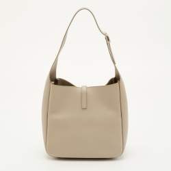 Pre Owned حقيبة كتف سان لوران لو 5 إلى 7 جلد بيج ناعم صغيرة