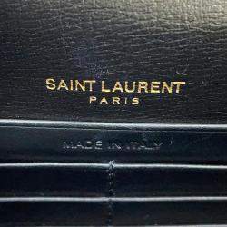 Pre Owned محفظة سلسلة 2Way سان لوران باريس صن ست جلد أسود