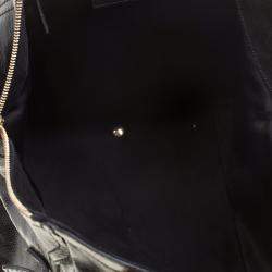 Pre Owned حقيبة يد توتس ايف سان لوران داونتاون متوسطة جلد لامع أسود