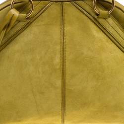Pre Owned Saint Laurent Yellow Suede Large Muse Bag