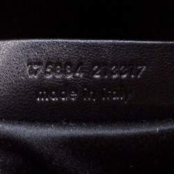 Pre Owned حقيبة يد سان لوران داونتاون كبيرة جلد لامعة سوداء
