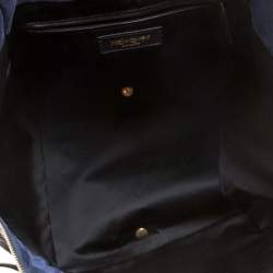 Pre Owned حقيبة يد سان لوران داونتاون كبيرة جلد لامعة سوداء