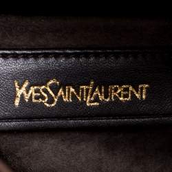 Pre Owned Yves Saint Laurent Brown Leather Small Downtown Tote