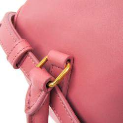 Pre Owned Saint Laurent Paris Pink Leather Classic Baby Duffle Bag