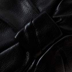 Pre Owned حقيبة كلتش سان لوران جلد سوداء