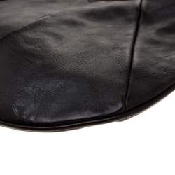 Pre Owned Yves Saint Laurent Dark Brown Leather Mombasa Horn Hobo