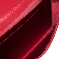 Yves Saint Laurent Red Patent Leather Belle De Jour Flap Clutch