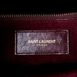 مملوكة مسبقًا حقيبة يد سان لوران باريس ساك دو جور كلاسيك صغيرة جلد عنابية