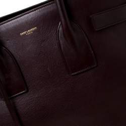 مملوكة مسبقًا حقيبة يد سان لوران باريس ساك دو جور كلاسيك صغيرة جلد عنابية