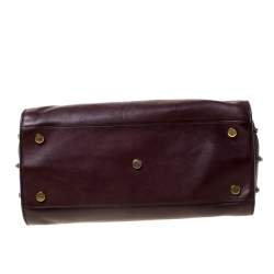 مملوكة مسبقًا حقيبة يد سان لوران باريس ساك دو جور كلاسيك صغيرة جلد عنابية