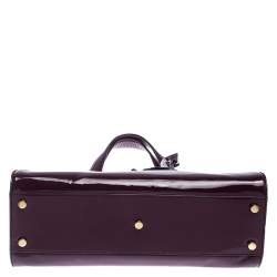 Saint Laurent Paris Purple Patent Leather Large Uptown Satchel
