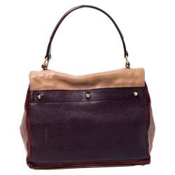 Pre Owned حقيبة ساتشل سان لوران ميوز تو جلد وسويدي ثلاثية اللون 