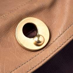 Pre Owned حقيبة ساتشل سان لوران ميوز تو جلد وسويدي ثلاثية اللون 