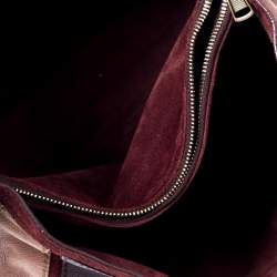 Pre Owned حقيبة ساتشل سان لوران ميوز تو جلد وسويدي ثلاثية اللون 