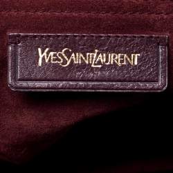 Pre Owned حقيبة ساتشل سان لوران ميوز تو جلد وسويدي ثلاثية اللون 