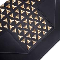 Pre Owned Saint Laurent Paris Black Leather Studded Betty Shoulder Bag