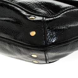 حقيبة كتف سان لوران باريس ايما بسلسلة جلد لامع سوداء