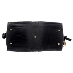 Pre Owned Yves Saint Laurent Dark Grey Leather Medium Cabas Y-Ligne Tote