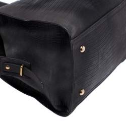 Pre Owned Yves Saint Laurent Dark Grey Leather Medium Cabas Y-Ligne Tote