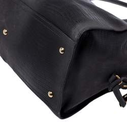 Pre Owned Yves Saint Laurent Dark Grey Leather Medium Cabas Y-Ligne Tote