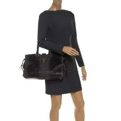 Pre Owned Yves Saint Laurent Dark Grey Leather Medium Cabas Y-Ligne Tote