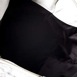 مملوكة مسبقًا حقيبة سان لوران باريس داون تاون جلد نقشة التمساح أبيض لامع متوسطة