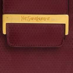 مملوكة مسبقًا حقيبة كتف سان لوران باريس جلد نقش سحلية حمراء