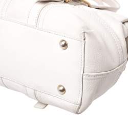 Pre Owned حقيبة سان لوران ريفا غوش جلد كريمي