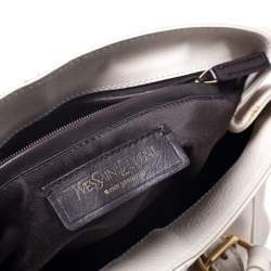 Pre Owned حقيبة سان لوران ريفا غوش جلد كريمي