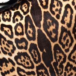 Saint Laurent Paris Leopard Print Calf Hair Large Roady Hobo