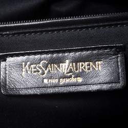 Pre Owned Yves Saint Laurent Green Leather Large Muse Satchel