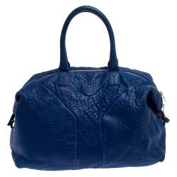 مملوكة مسبقًا Saint Laurent Blue Leather Medium Easy Y Bag