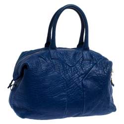مملوكة مسبقًا Saint Laurent Blue Leather Medium Easy Y Bag