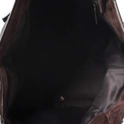 Pre Owned Saint Laurent Paris Brown Patent Leather Medium Downtown Tote