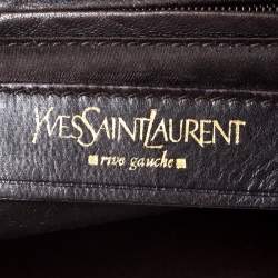 Pre Owned Saint Laurent Paris Brown Patent Leather Medium Downtown Tote