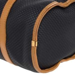 Pre Owned Saint Laurent Black/Brown Vinyl Vintage Boston Bag