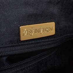 Pre Owned Saint Laurent Black/Brown Vinyl Vintage Boston Bag