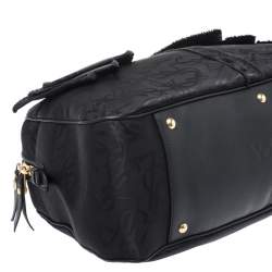 Pre Owned Yves Saint Laurent Black Nylon and Leather Duffle Bag