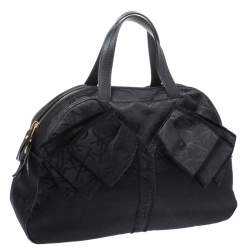 Pre Owned Yves Saint Laurent Black Nylon and Leather Duffle Bag