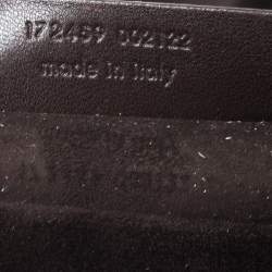 Pre Owned حقيبة يد سان لوران داونتاون كبيرة جلد بني داكن