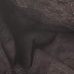 Pre Owned حقيبة يد سان لوران داونتاون كبيرة جلد بني داكن