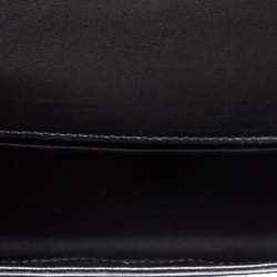 Pre Owned Saint Laurent Black Embossed Leather Muse Clutch