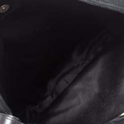 Pre Owned Saint Laurent Paris Black Leather and Suede Studded Mombasa Hobo