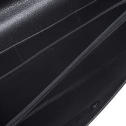 Pre Owned Saint Laurent Black Embossed Leather Continental Wallet