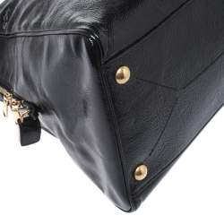 Pre Owned Yves Saint Laurent Black Patent Leather Medium Majorelle Satchel
